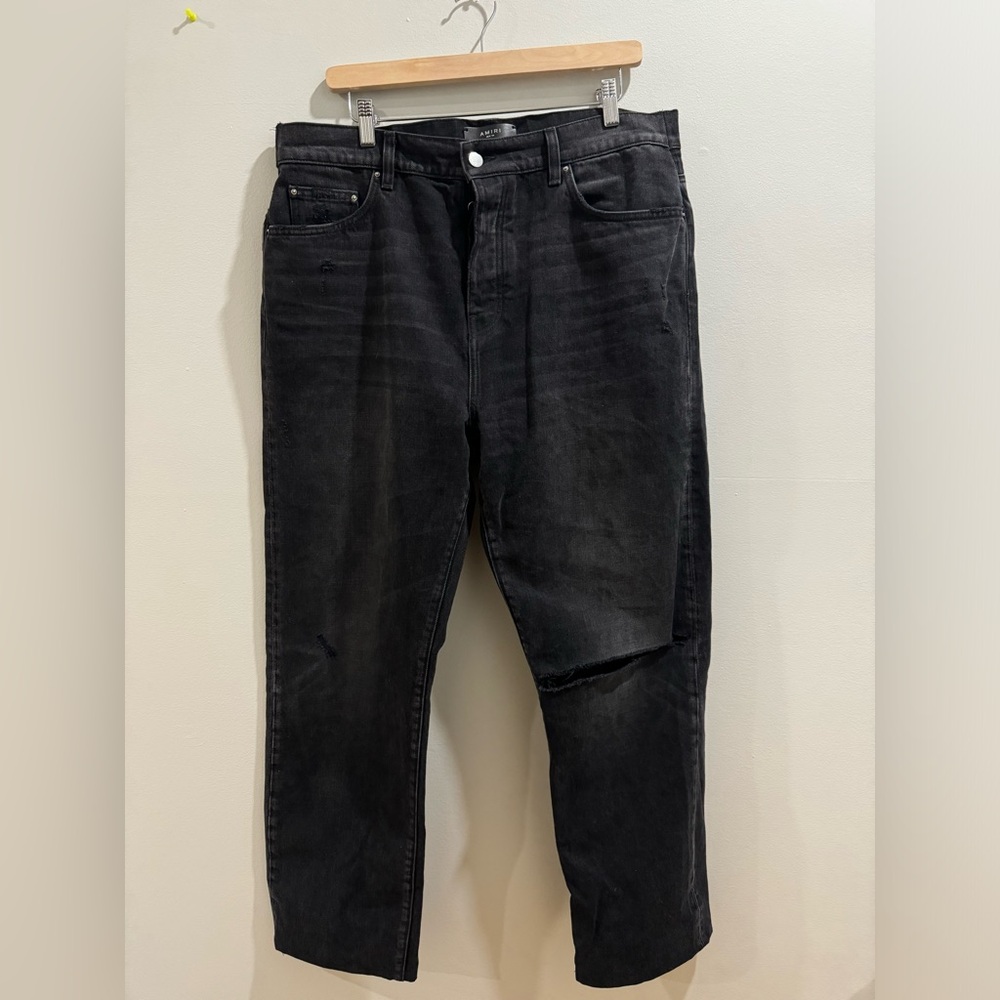 Amiri Washed Black Denim